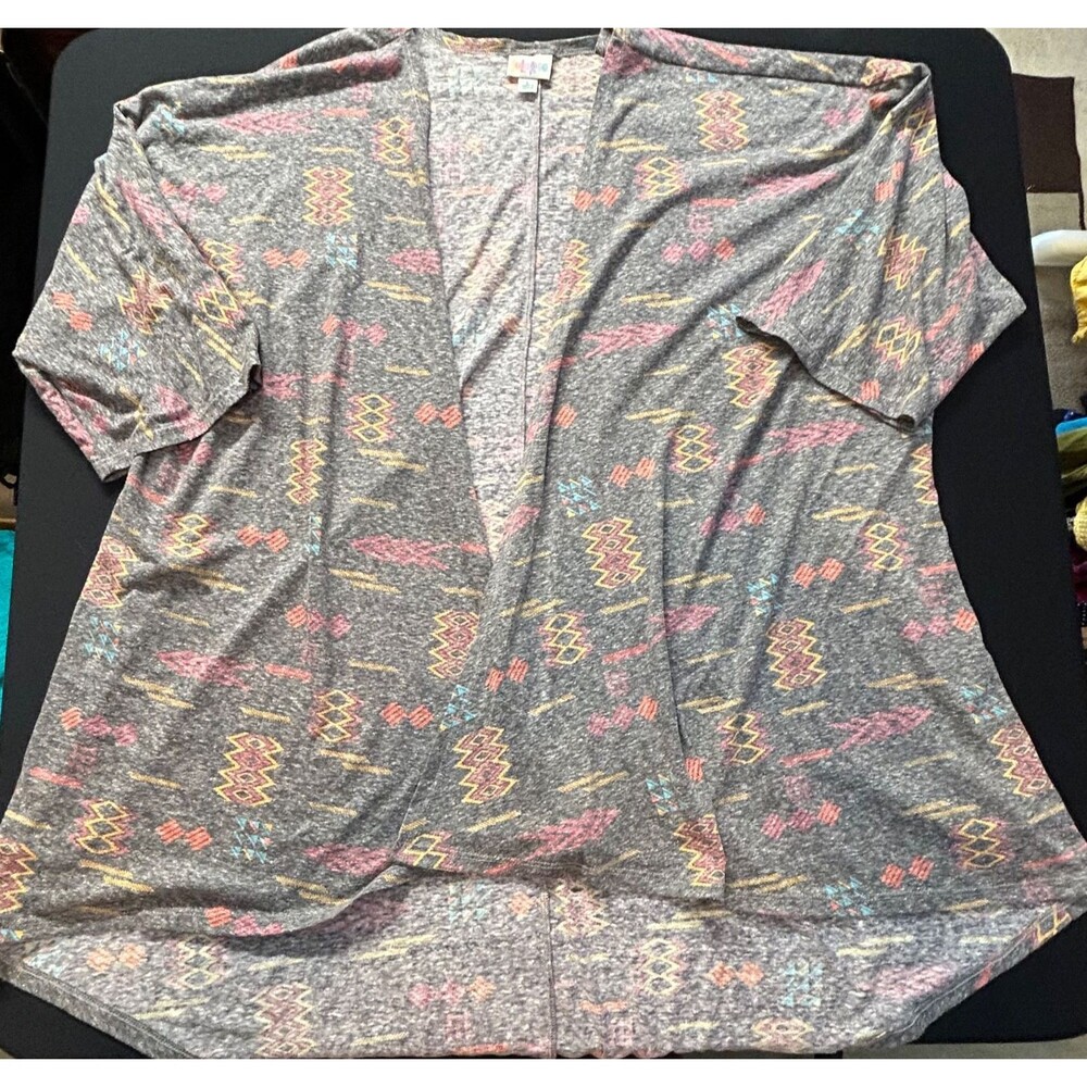 Lularoe Women's Essential Cardigan Aztec Oversized size L Southwestern